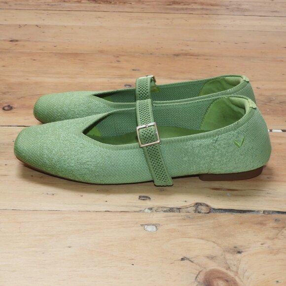 Green Vivaia Mary Jane Flats - Picture 1 of 4